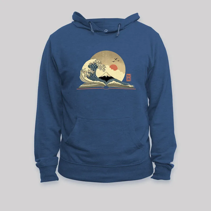 Alternative view of The Great Wave of Knowledge Geek Hoodie