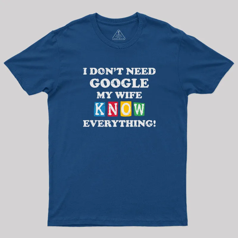 I Don't Need Google T-Shirt