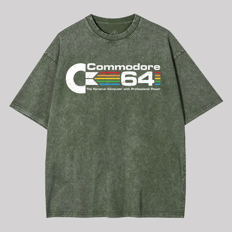 Commodore 64 Washed T-Shirt - Image 4
