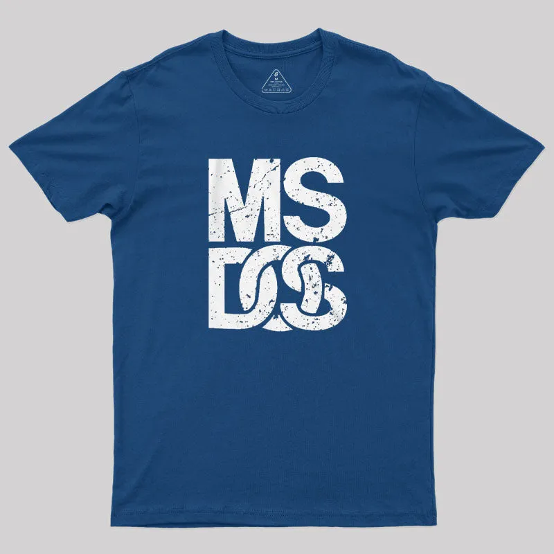 MS DOS Vintage 80s Computer T-Shirt - Image 2