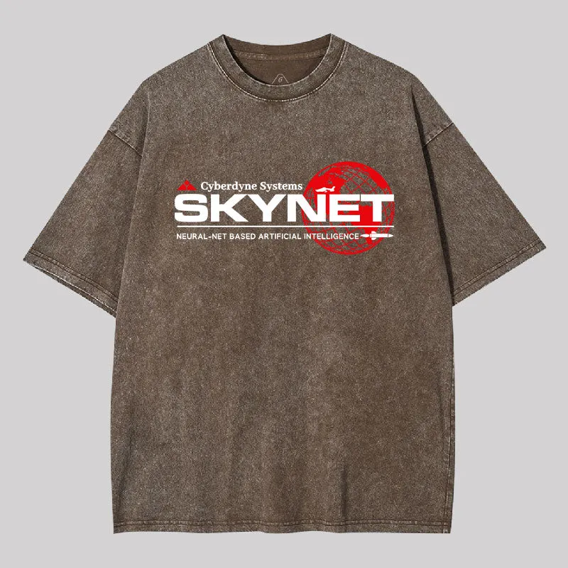 Alternative view of Cyberdyne Systems Skynet Geek Washed T-shirt