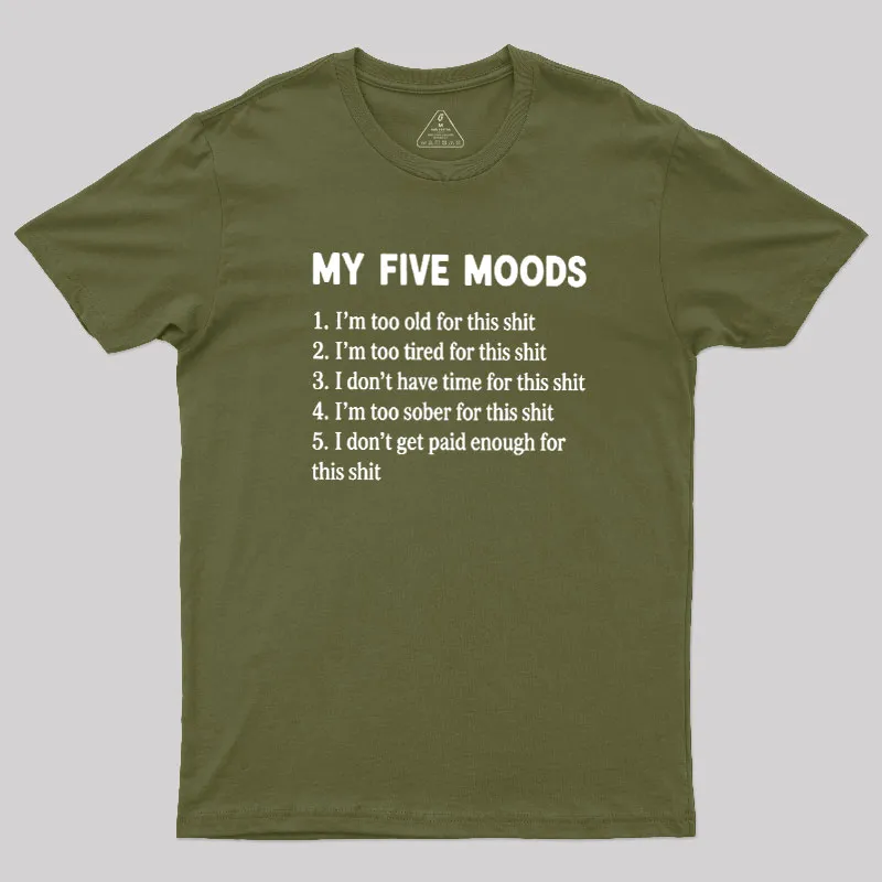 My Five Moods Geek T-Shirt - Image 3