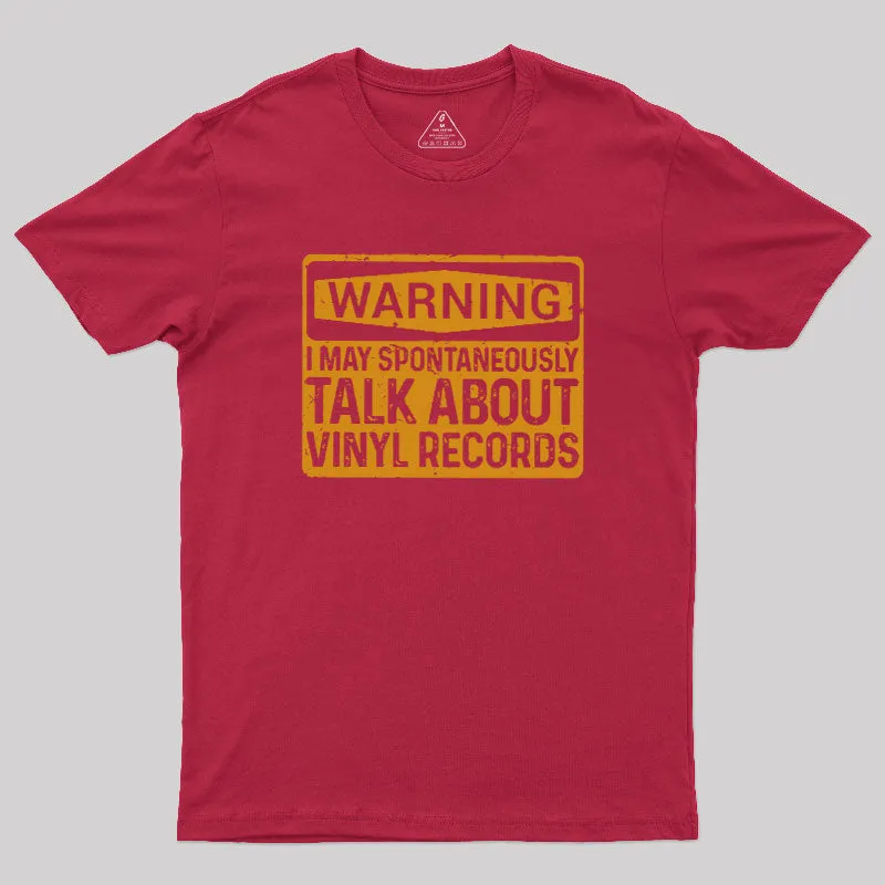 Vinyl Lovers Warning Geek T-Shirt - Image 5