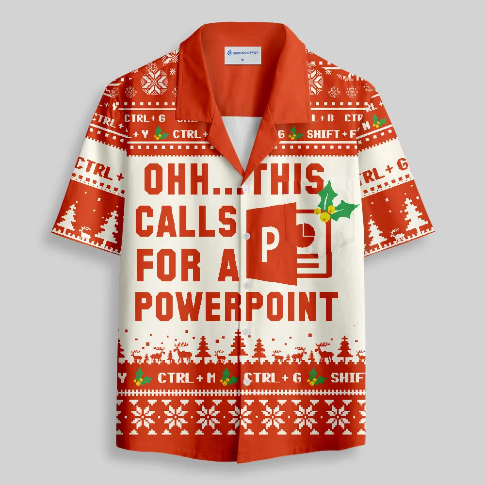 Ohh This Calls for a Powerpoint Button Up Pocket Shirt - Image 2