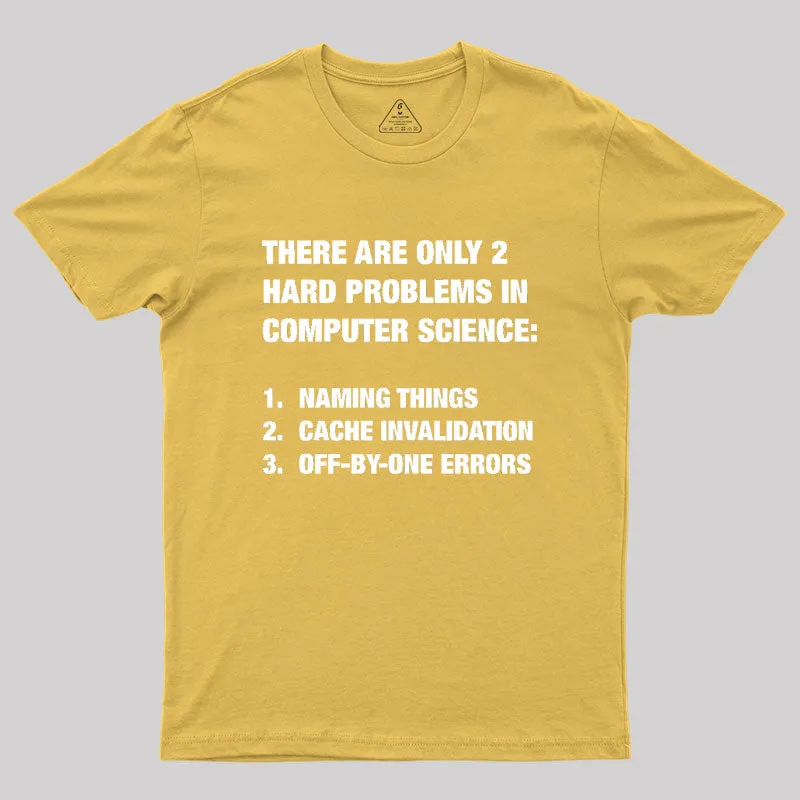 Only 2 Hard Problems In Computer Science Geek T-Shirt - Image 8