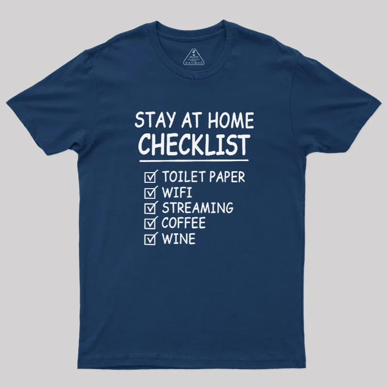 Alternative view of Home Checklist Geek T-Shirt