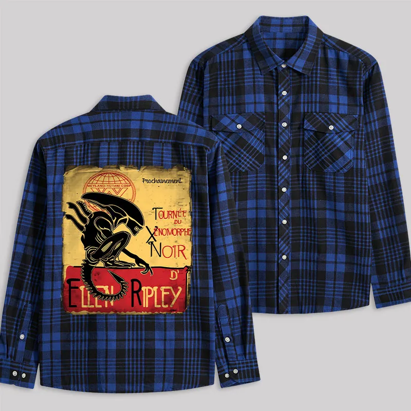 Tour of the Xenomorph Plaid Flannel Shirt - Image 2