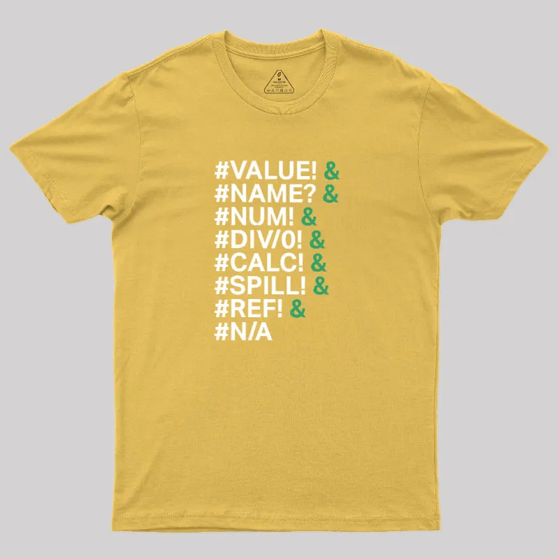 Excel Errors Geek T-Shirt - Image 5