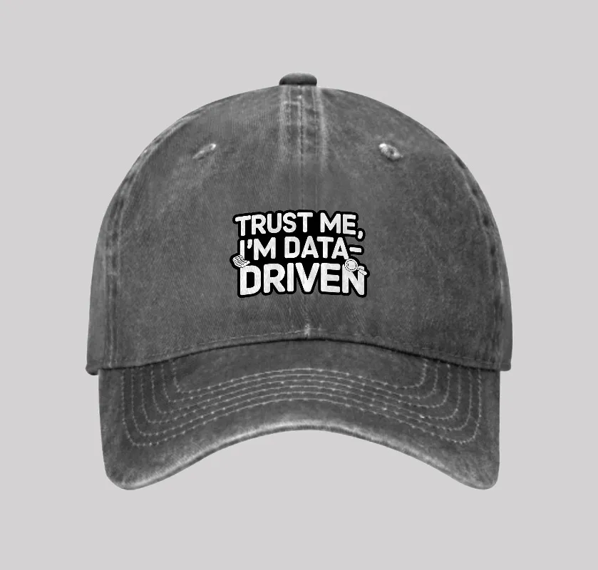 I am Data Driven Washed Vintage Baseball Cap - Image 3