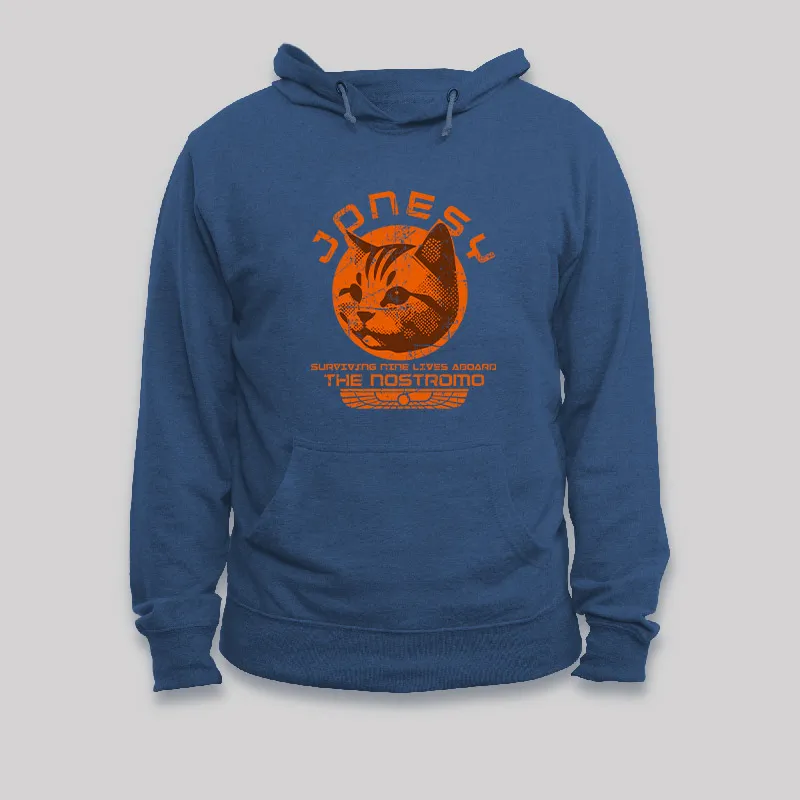 Alternative view of Jonesy Surviving Nine Lives Aboard The Nostromo Geek Hoodie