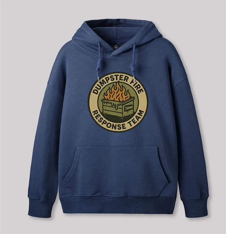 Alternative view of Dumpster Fire Response Team Geek Hoodie