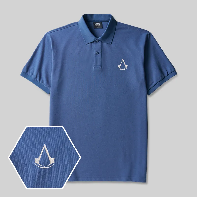 Alternative view of Hidden Blade Geek Embroidered Polo Shirt