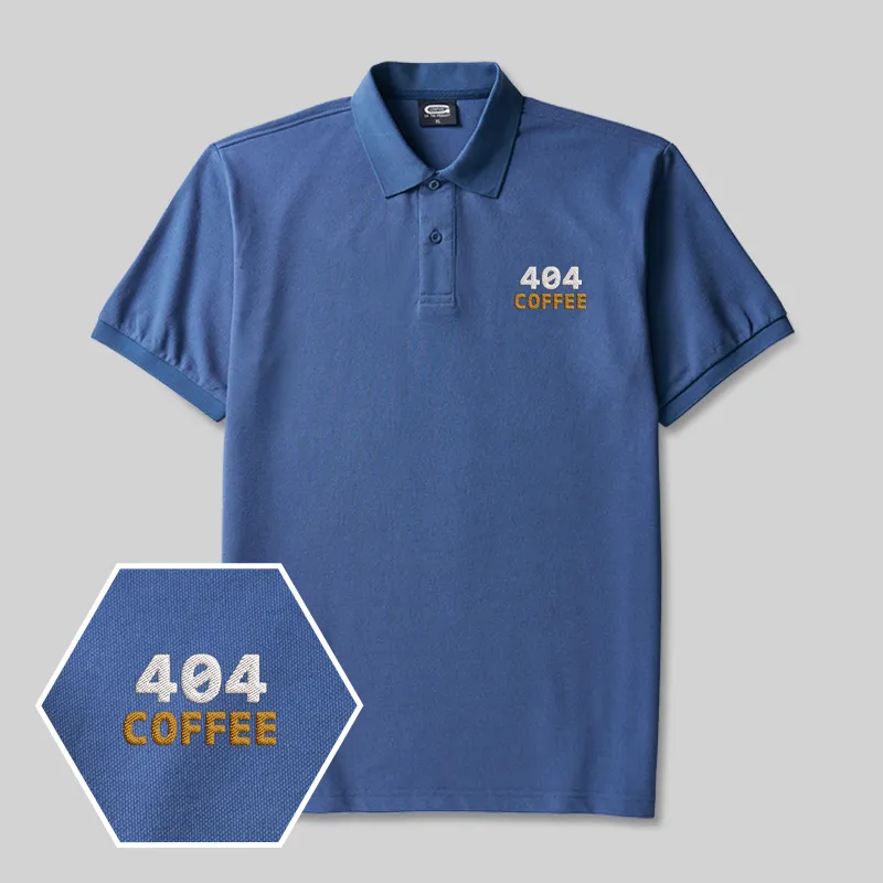 Alternative view of 404 Coffee Geek Embroidered Polo Shirts