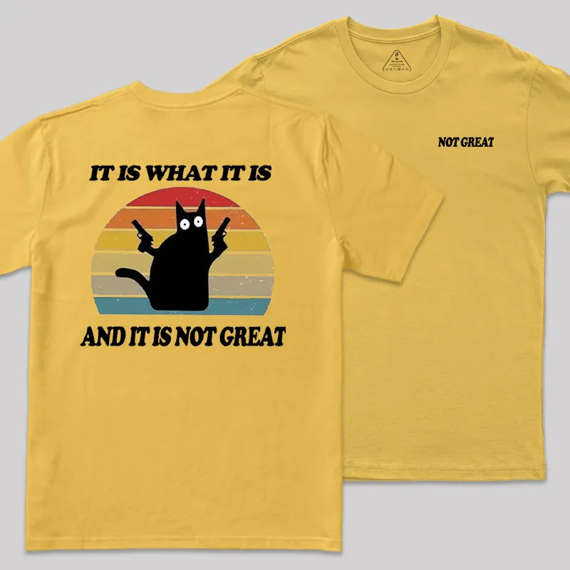 Not Great Front and Back Printed Geek T-Shirt - Image 6