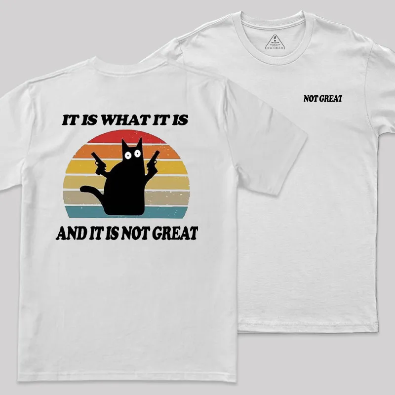 Not Great Front and Back Printed Geek T-Shirt - Image 11