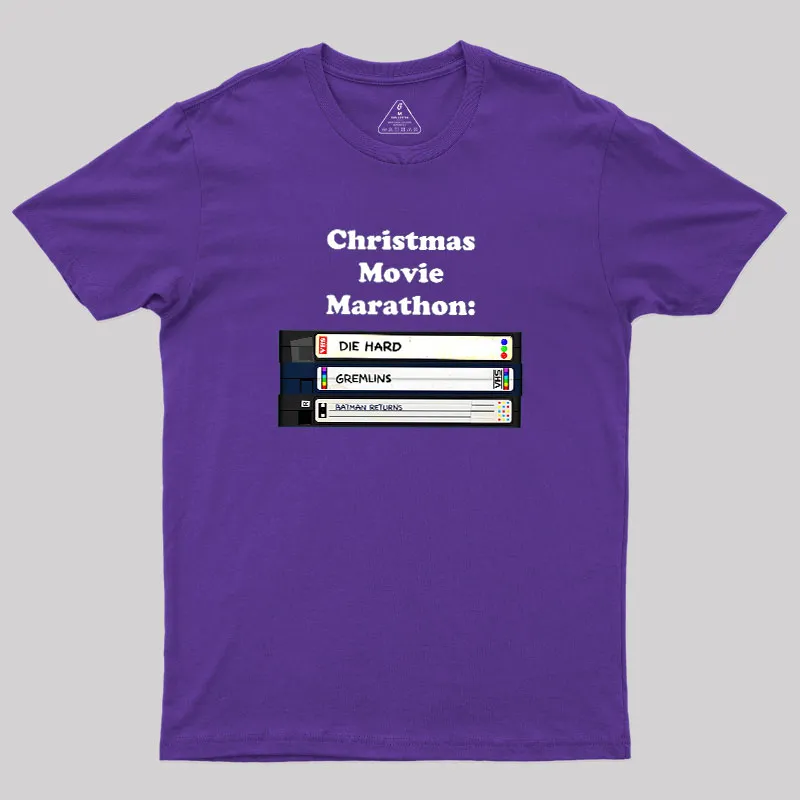 Christmas Movie Marathon Geek T-Shirt - Image 6