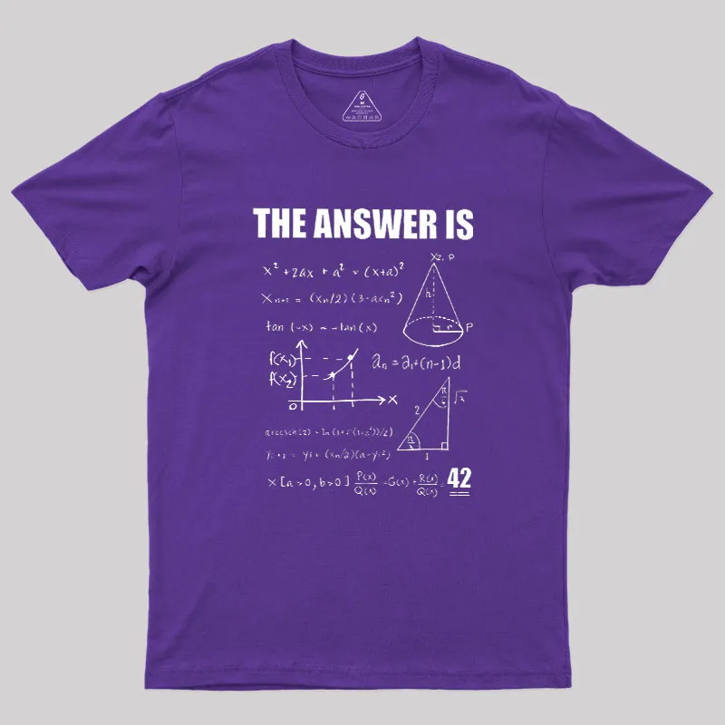42 The Answer To Life The Universe Geek T-Shirt - Image 6