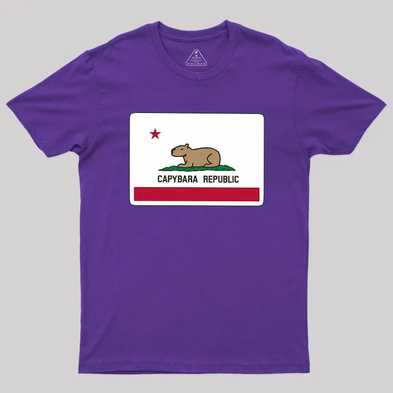Capybara Flag Geek T-Shirt - Image 7