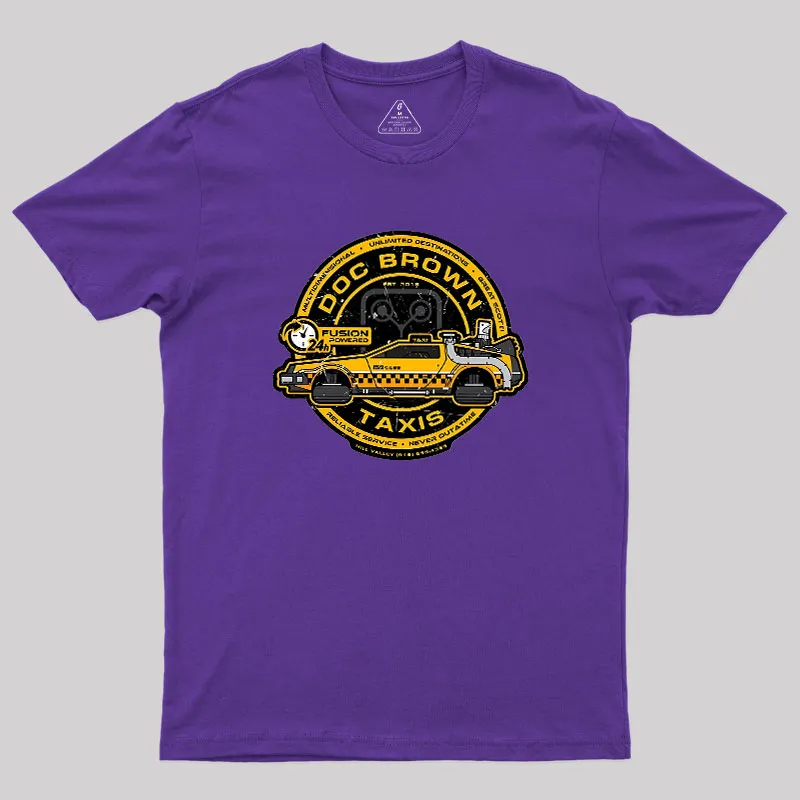 Doc Brown Taxis Geek T-Shirt - Image 6