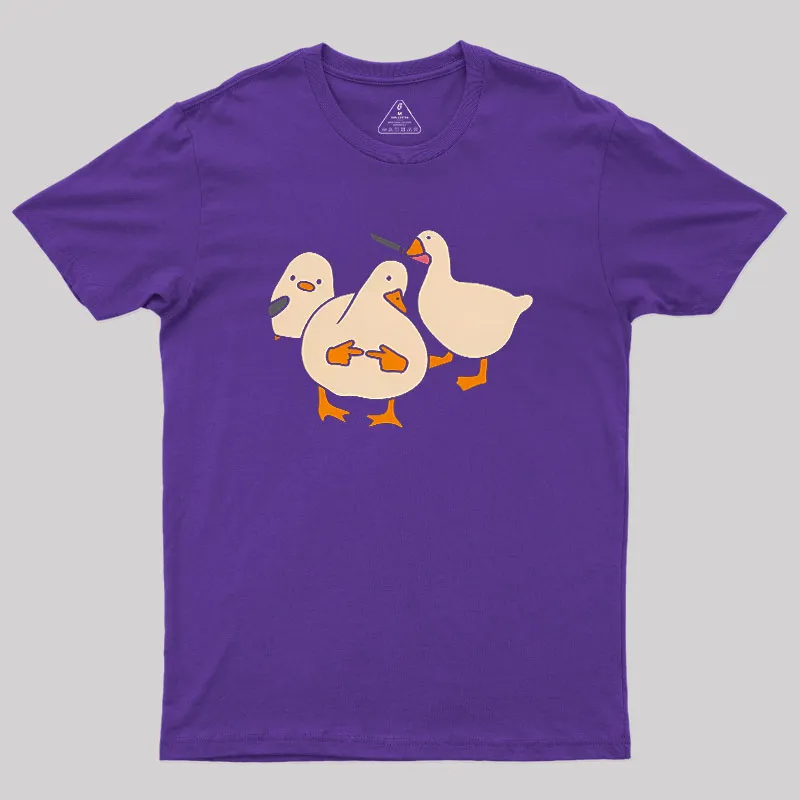 Duck Drama Artwork Geek T-Shirt - Image 6