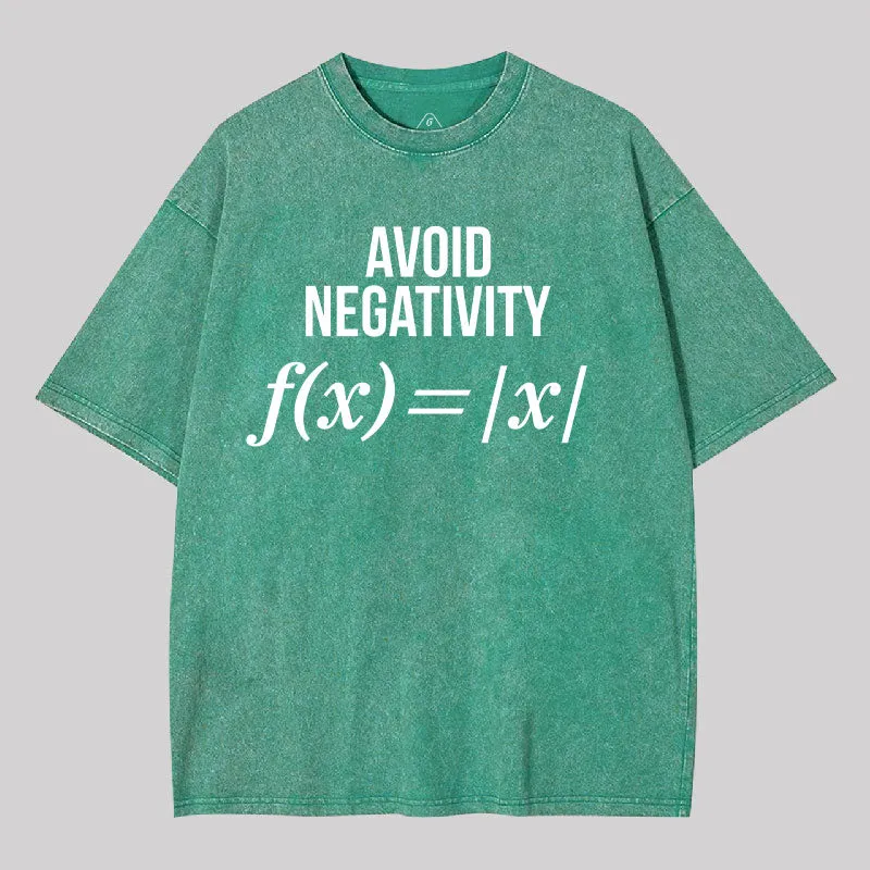 Avoid Negativity Washed T-shirt - Image 3
