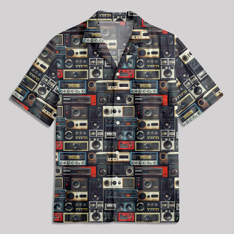 Retro Radio Stereo Button Up Pocket Shirt - Image 2