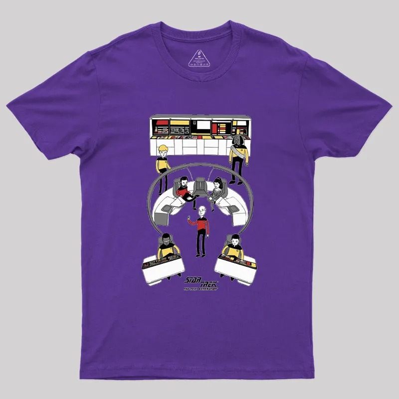 The Next Generation Cartoon Bridge Crew Geek T-Shirt - Image 5