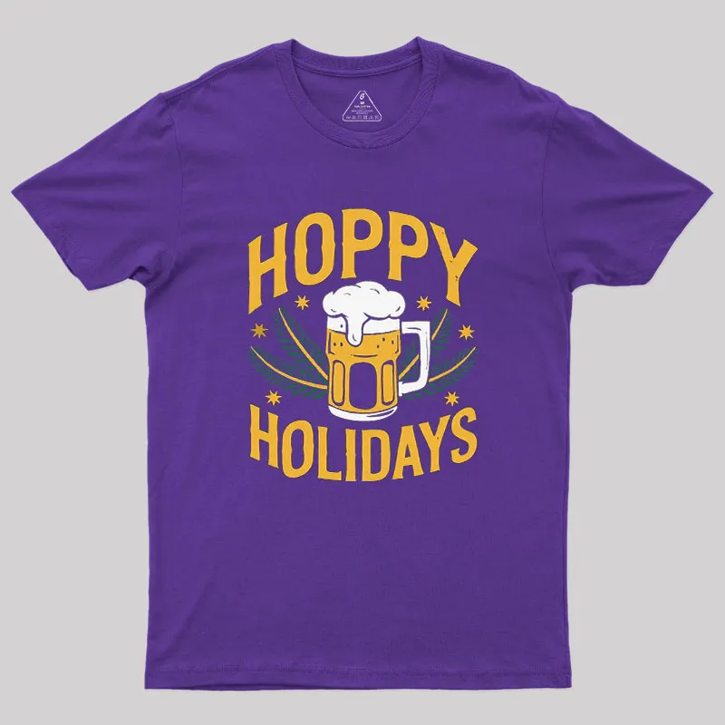 Hoppy Holidays Funny Santa Claus Beer Geek T-Shirt - Image 5