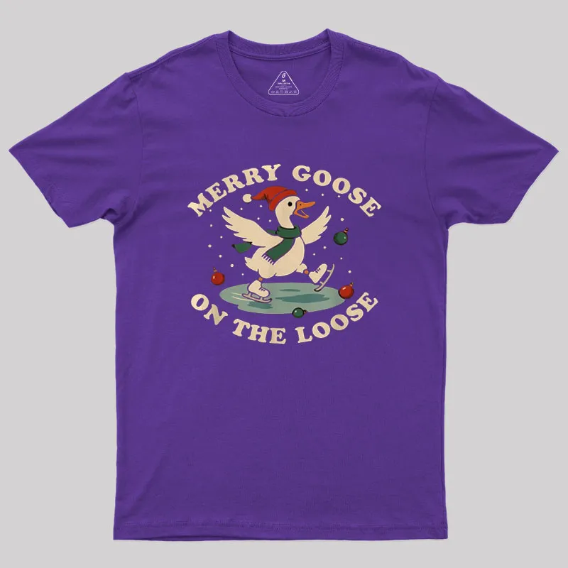 Merry Goose on The Loose Geek T-Shirt - Image 5