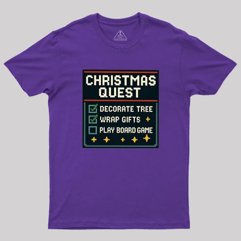 Christmas Quest Geek T-Shirt - Image 6