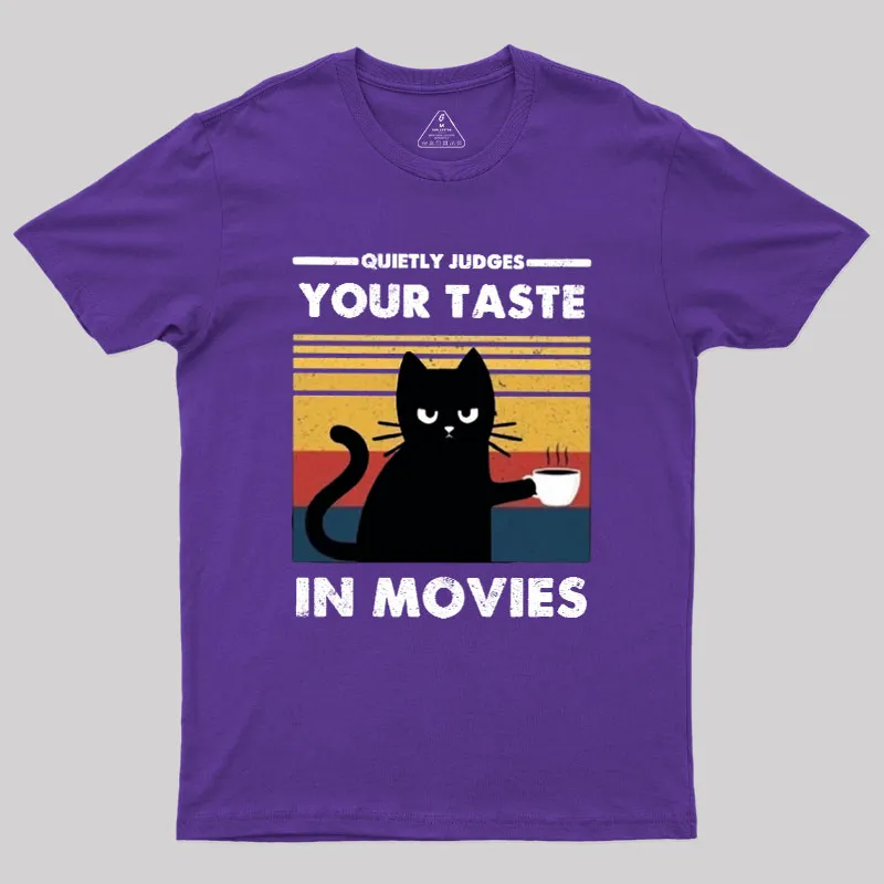 Quietly Judges Your Taste in Movies Geek T-Shirt - Image 5