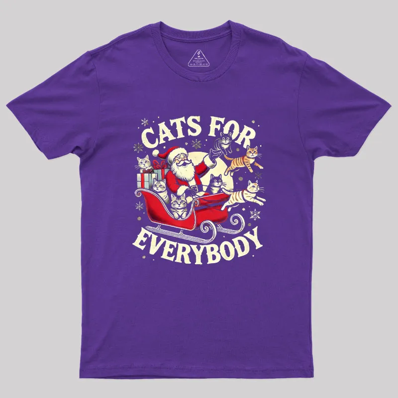 Christmas Cat Santa Cat Lover Geek T-Shirt - Image 6