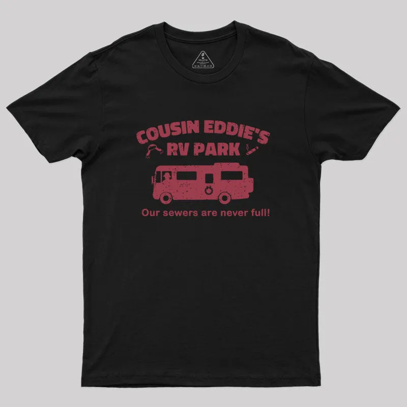 Alternative view of Christmas Vacation Cousin Eddie's RV Park Geek T-Shirt