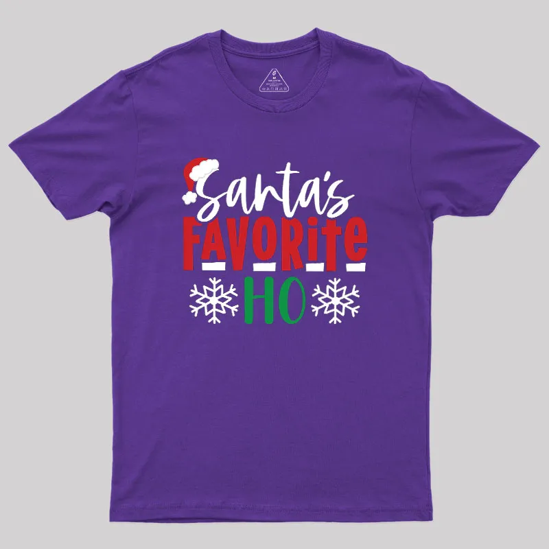 Santas Favourite Ho Funny Geek T-Shirt - Image 5