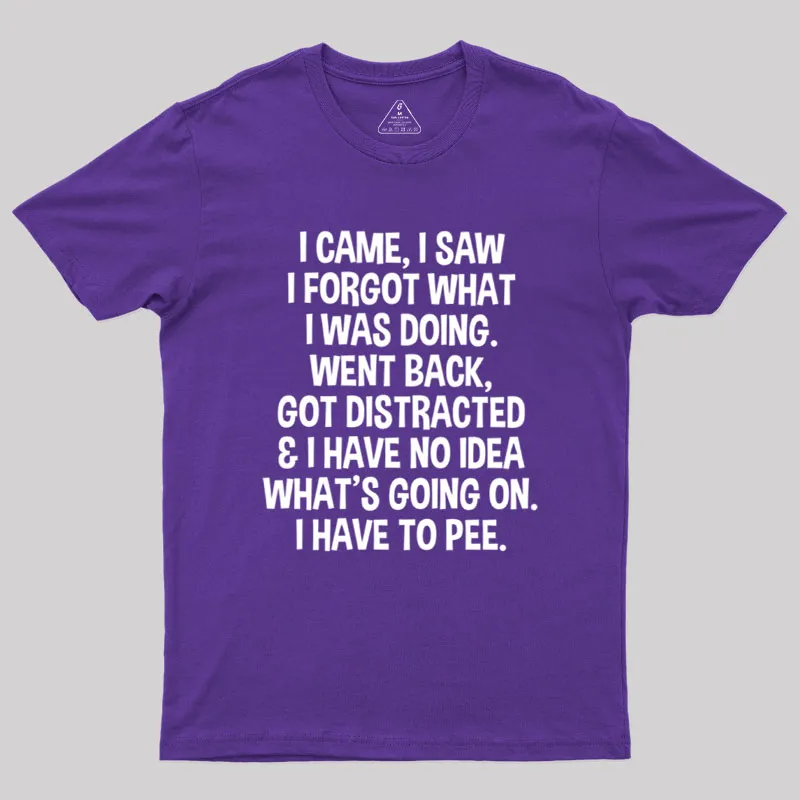 I Came I Saw I Forgot What I Was Doing Geek T-Shirt - Image 6
