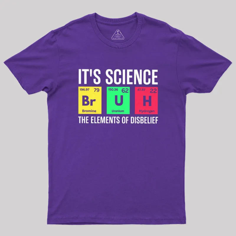 Funny Periodic Table Science Bruh Geek T-Shirt - Image 5