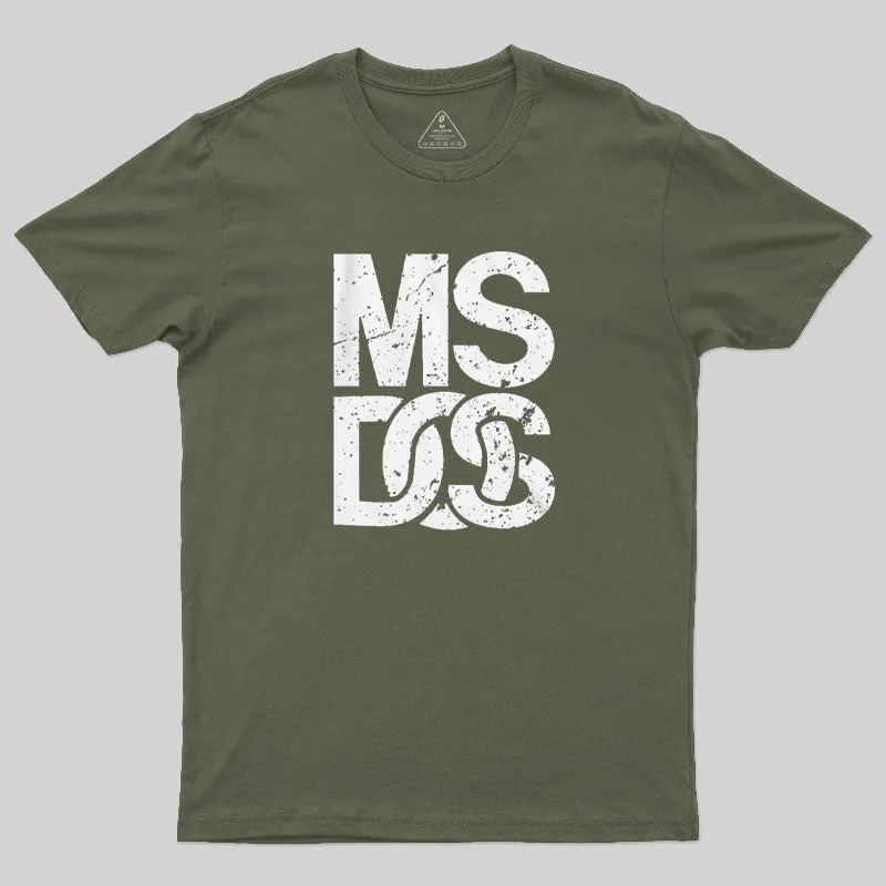 MS DOS Vintage 80s Computer T-Shirt - Image 3