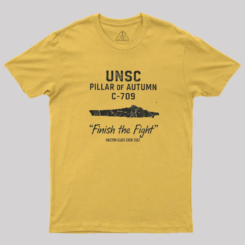 UNSC PILLAR OF AUTUMN C-709 Geek T-Shirt - Image 8