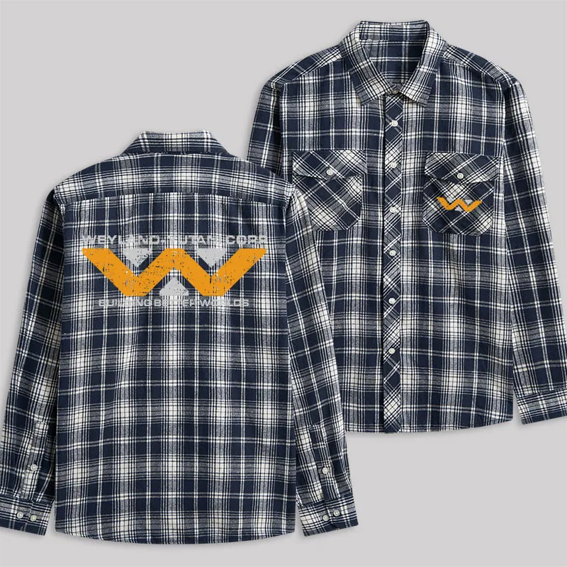 Weyland Building Better World Plaid Flannel Shirt - Image 4