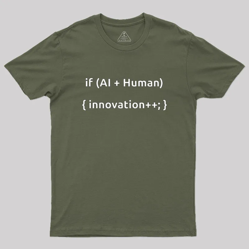 AI And Human Geek T-Shirt - Image 3