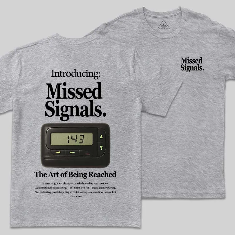 Missed Signals Front and Back Printed Geek T-Shirt - Image 4