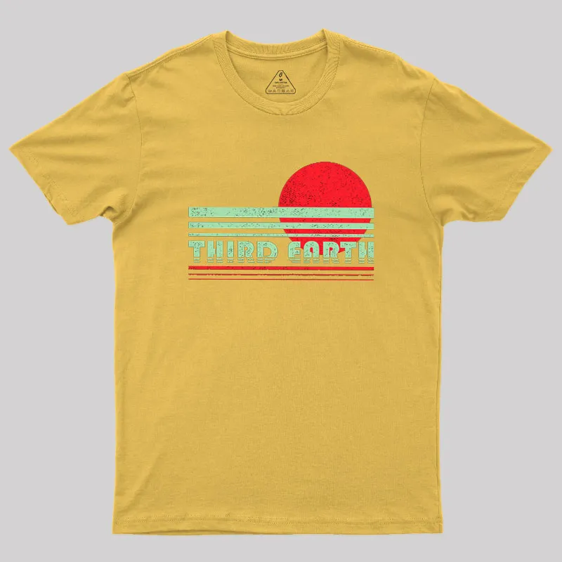 Third Earth Retro Fantasy Sunset Geek T-Shirt - Image 6