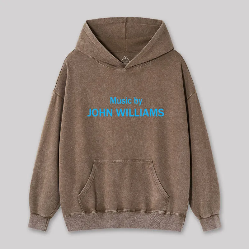 Alternative view of Music by John Williams Geek Washed Hoodie