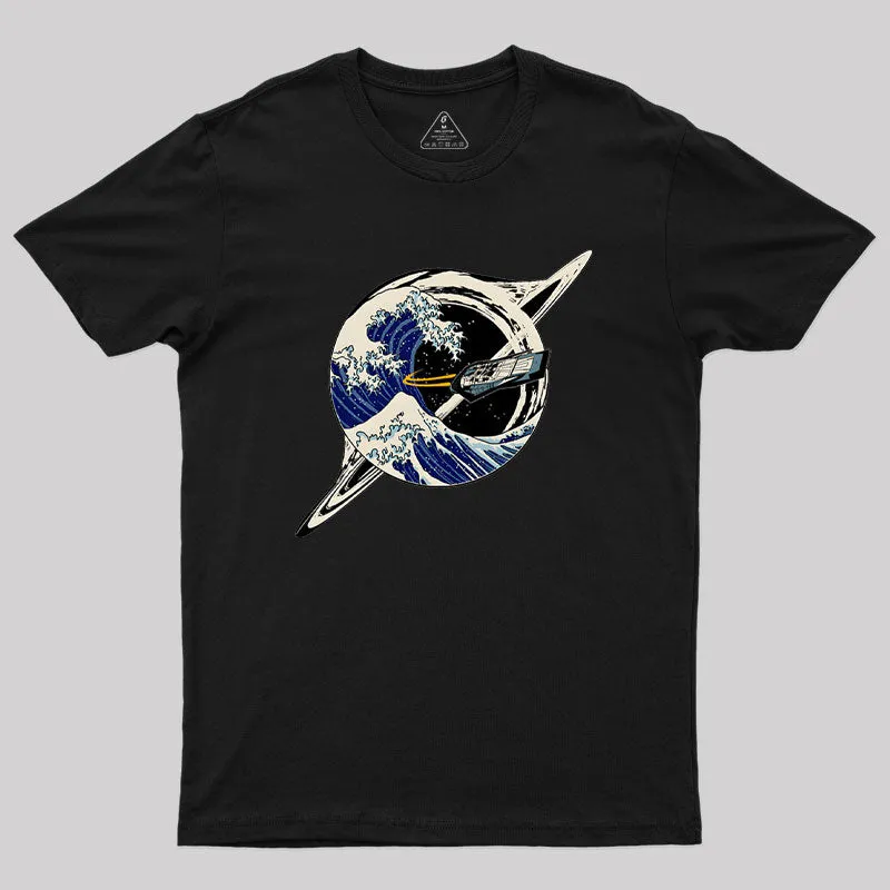 Alternative view of Interstellar Kanagawa Wave Geek T-Shirt