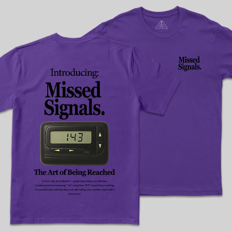 Missed Signals Front and Back Printed Geek T-Shirt - Image 8
