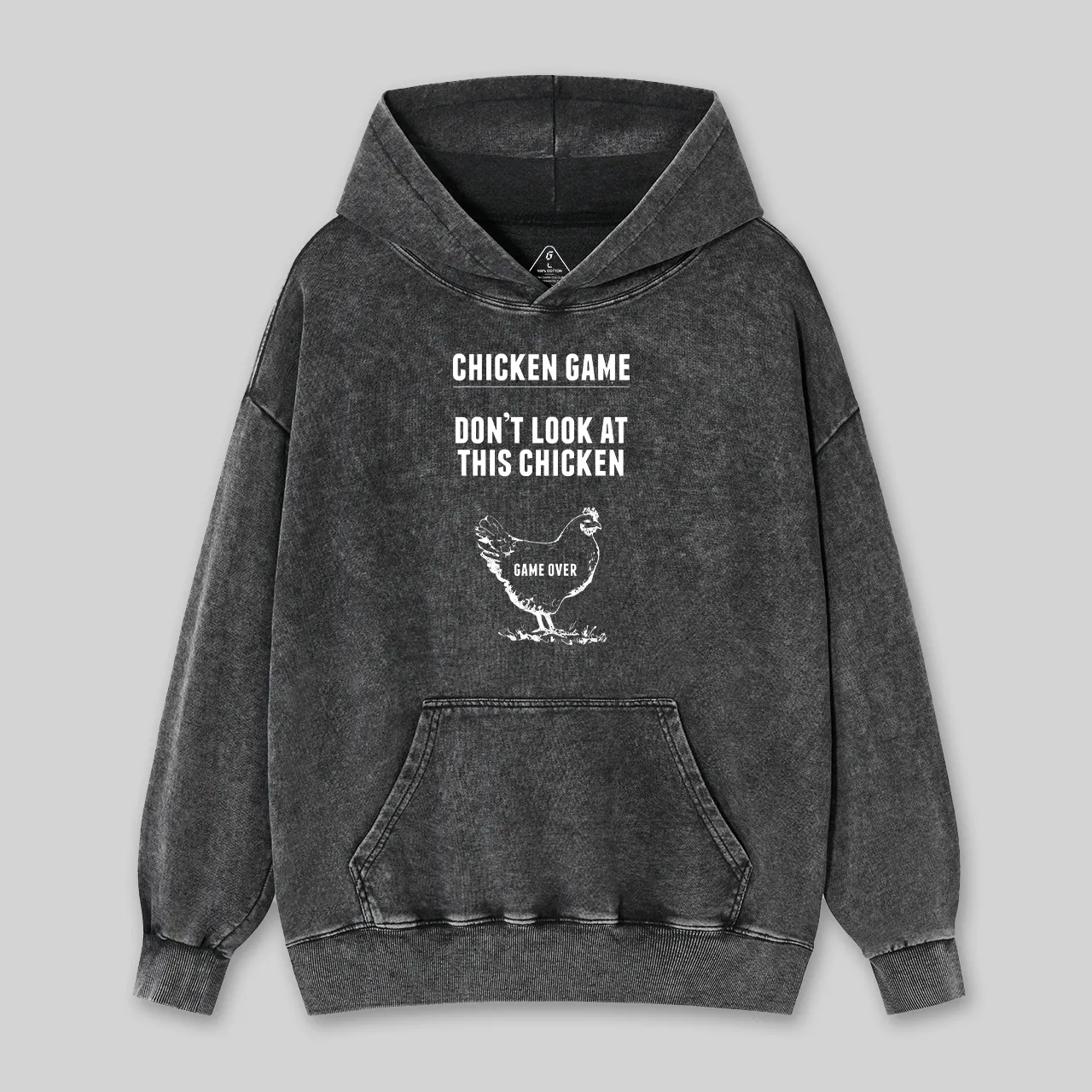 Alternative view of Chicken Game Nerd Washed Hoodie