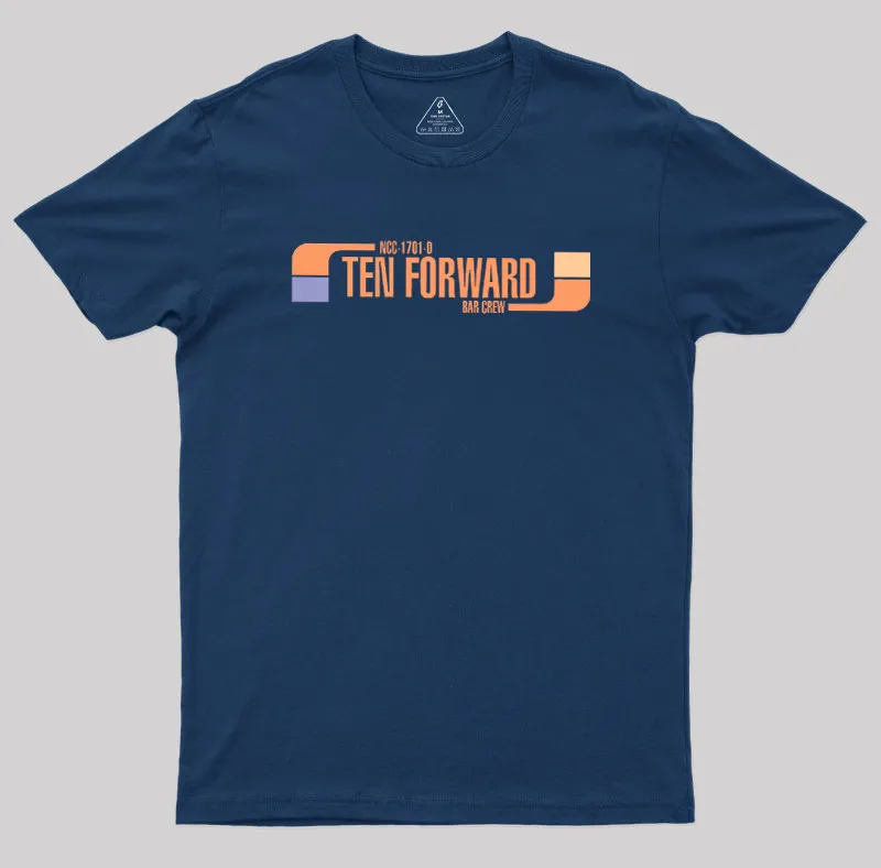 Alternative view of Ten Forward Bar Crew Scifi Spacecraft Geek T-Shirt