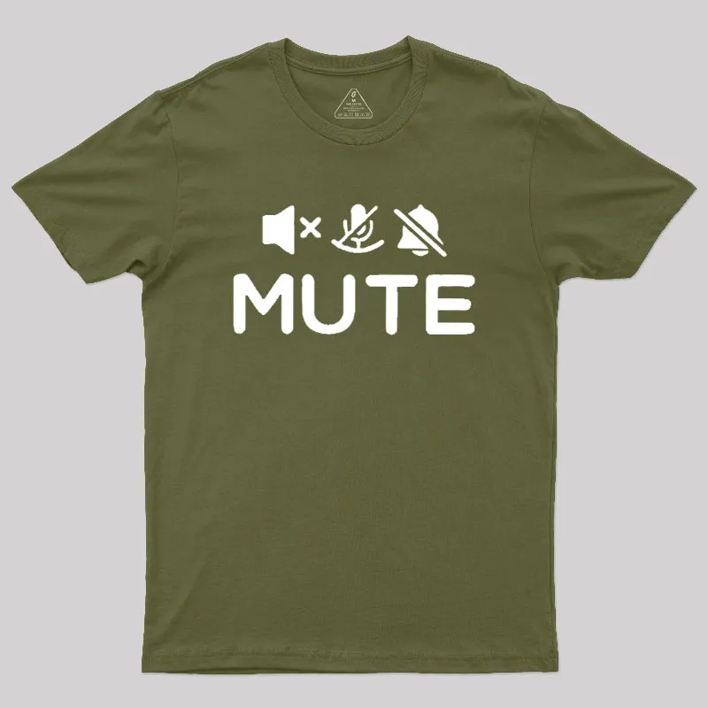 Mute Humour Geek T-Shirt - Image 3