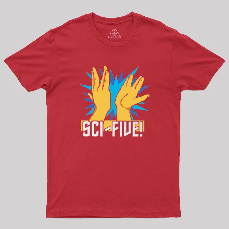 Sci-Five! Geek T-Shirt - Image 5