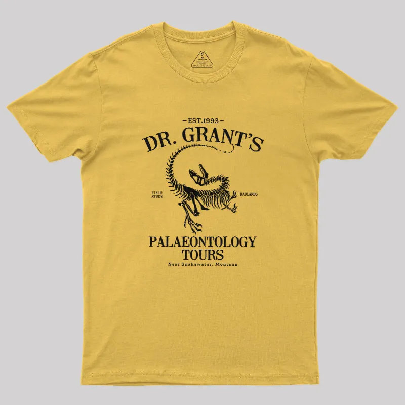 Dr. Grant's Fossil Tours Geek T-Shirt - Image 6